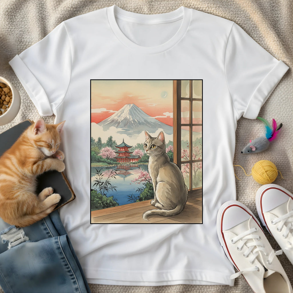 cat on window vulcan temple - Graphic T-Shirt
