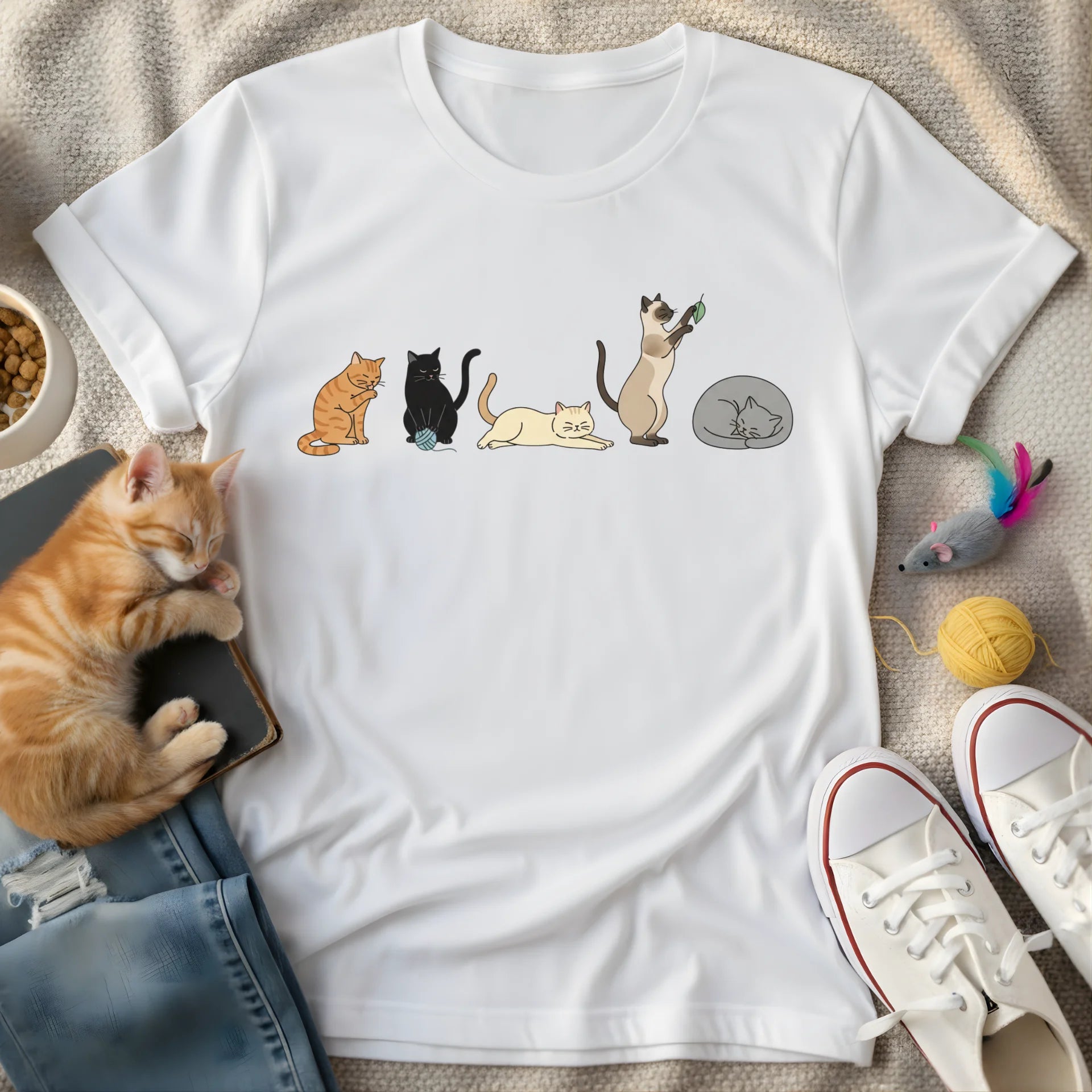 five cats line - Graphic T-Shirt