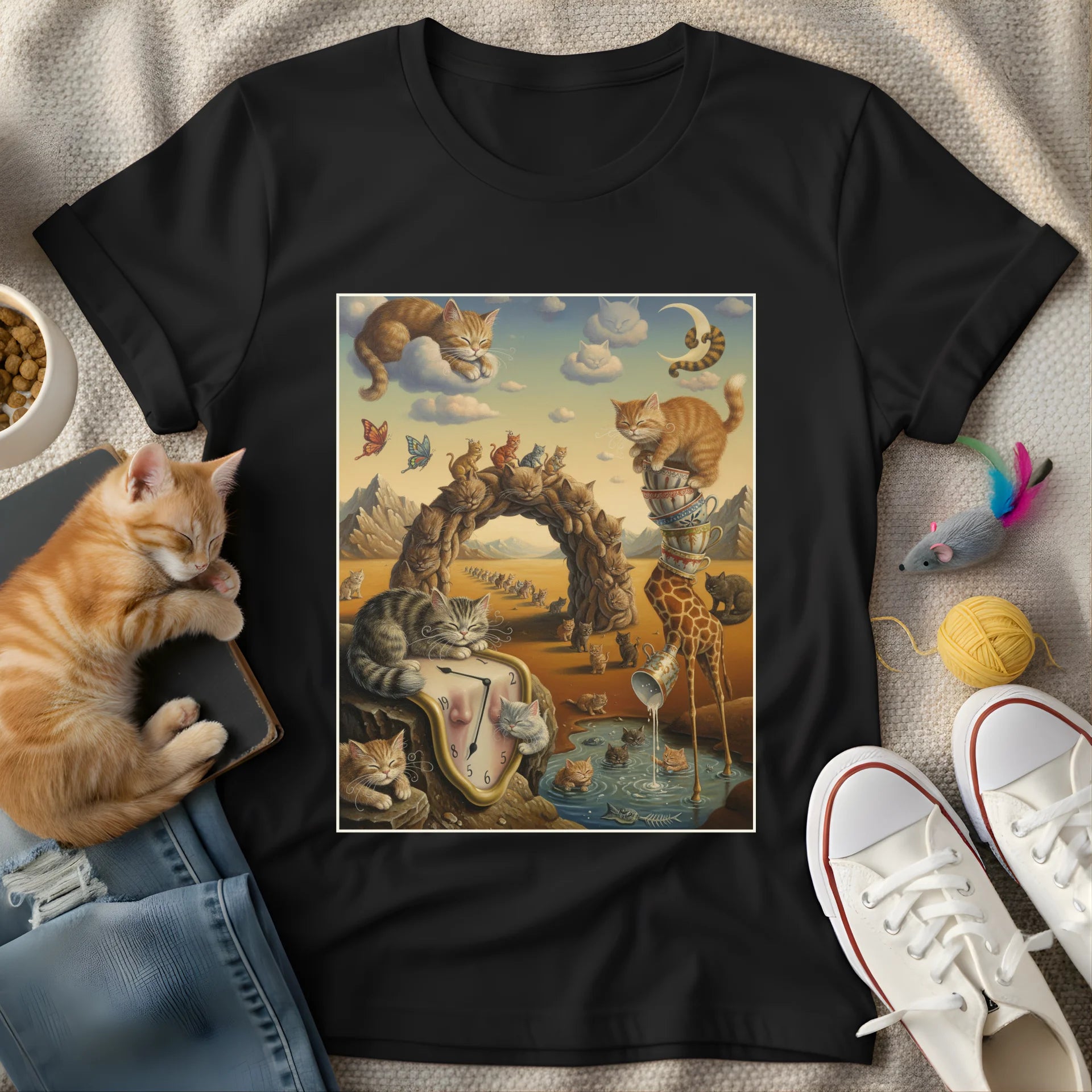 surreal cat world painting - Graphic T-Shirt