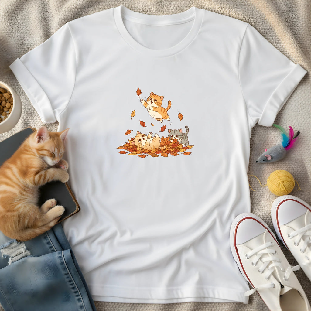 cats in fall - Graphic T-Shirt