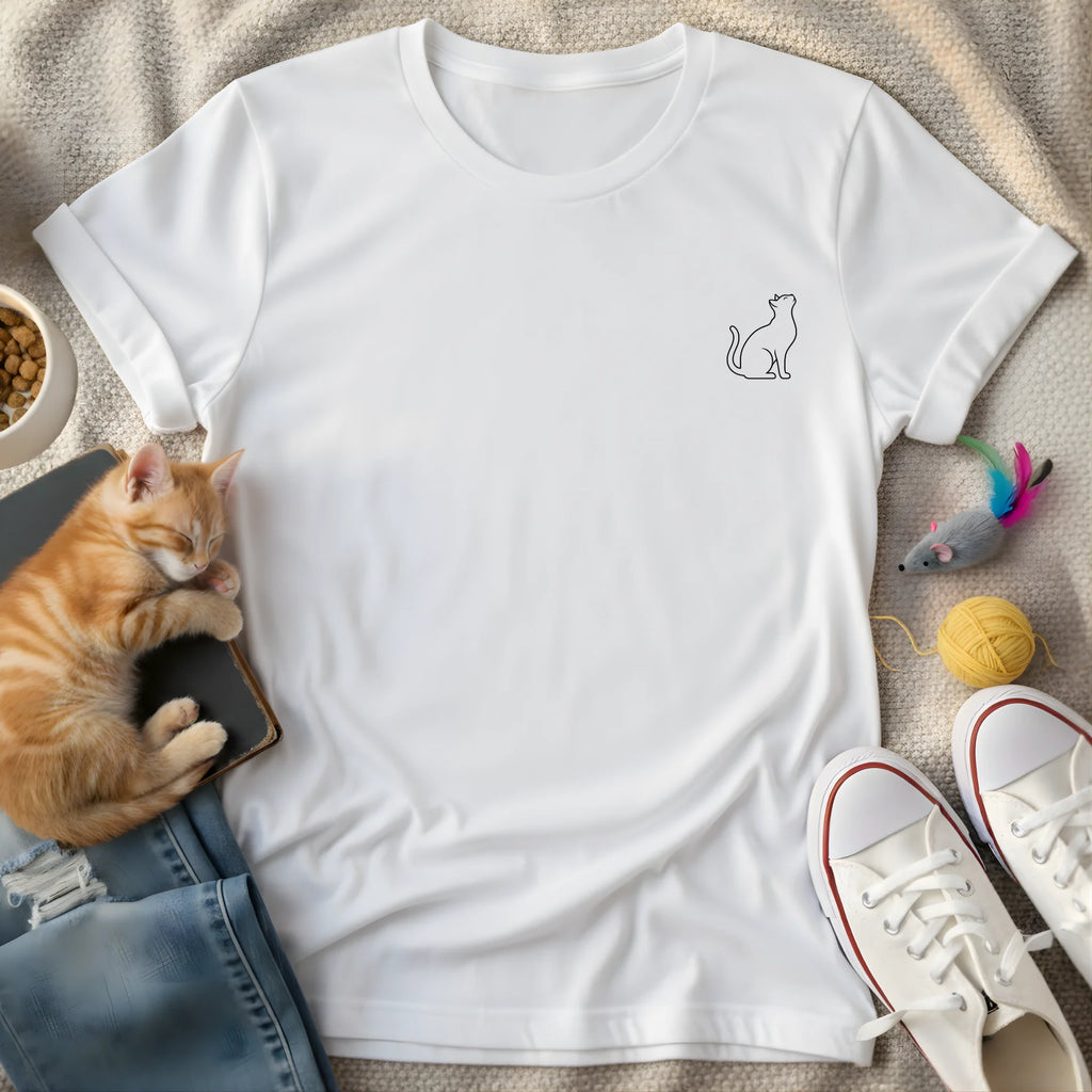 minimalist cat corner - Graphic T-Shirt