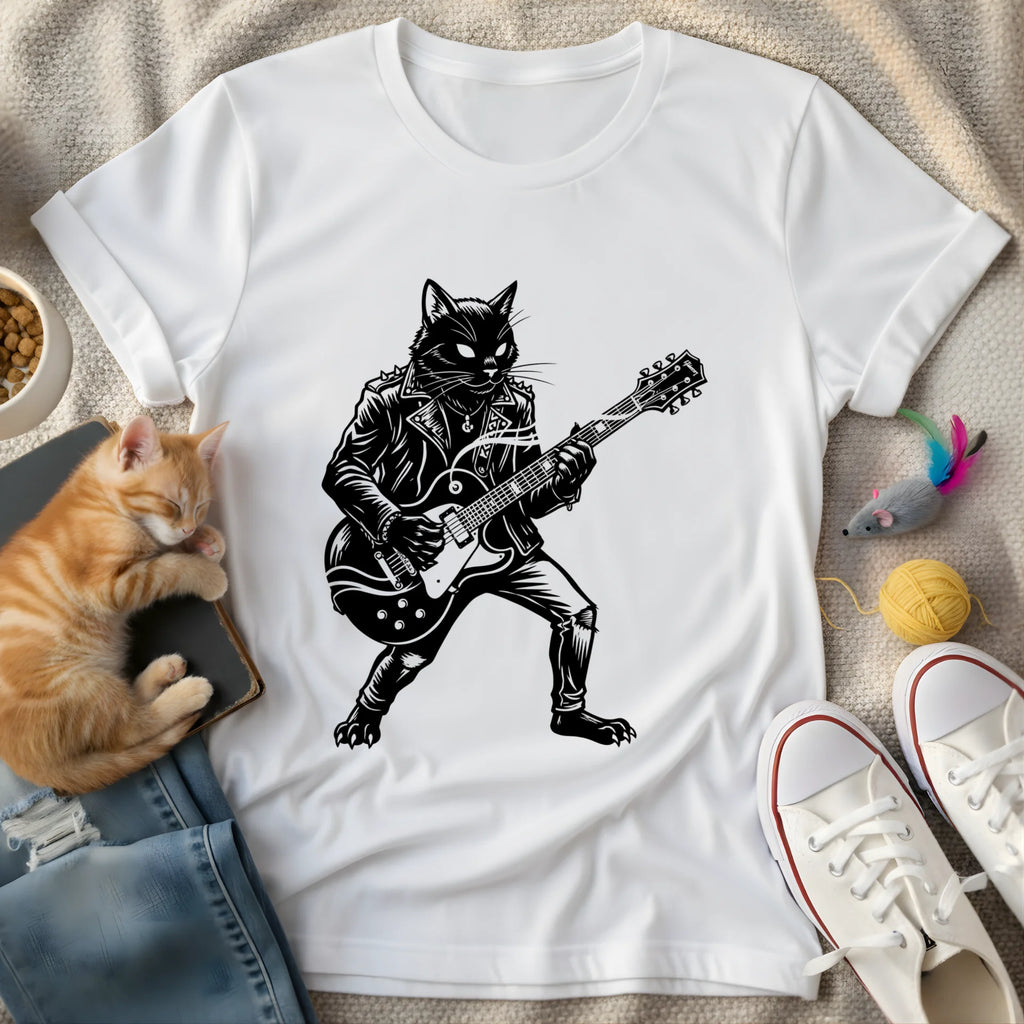 guitarcat b/w - Graphic T-Shirt