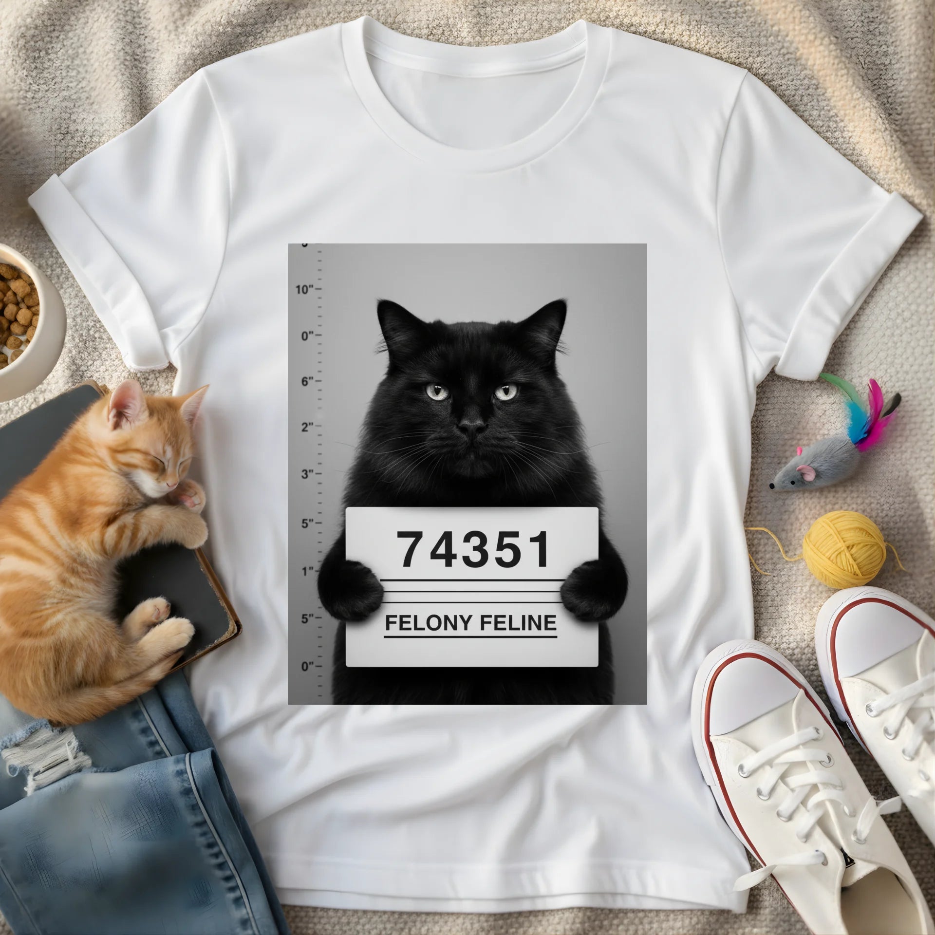 felony feline - Graphic T-Shirt