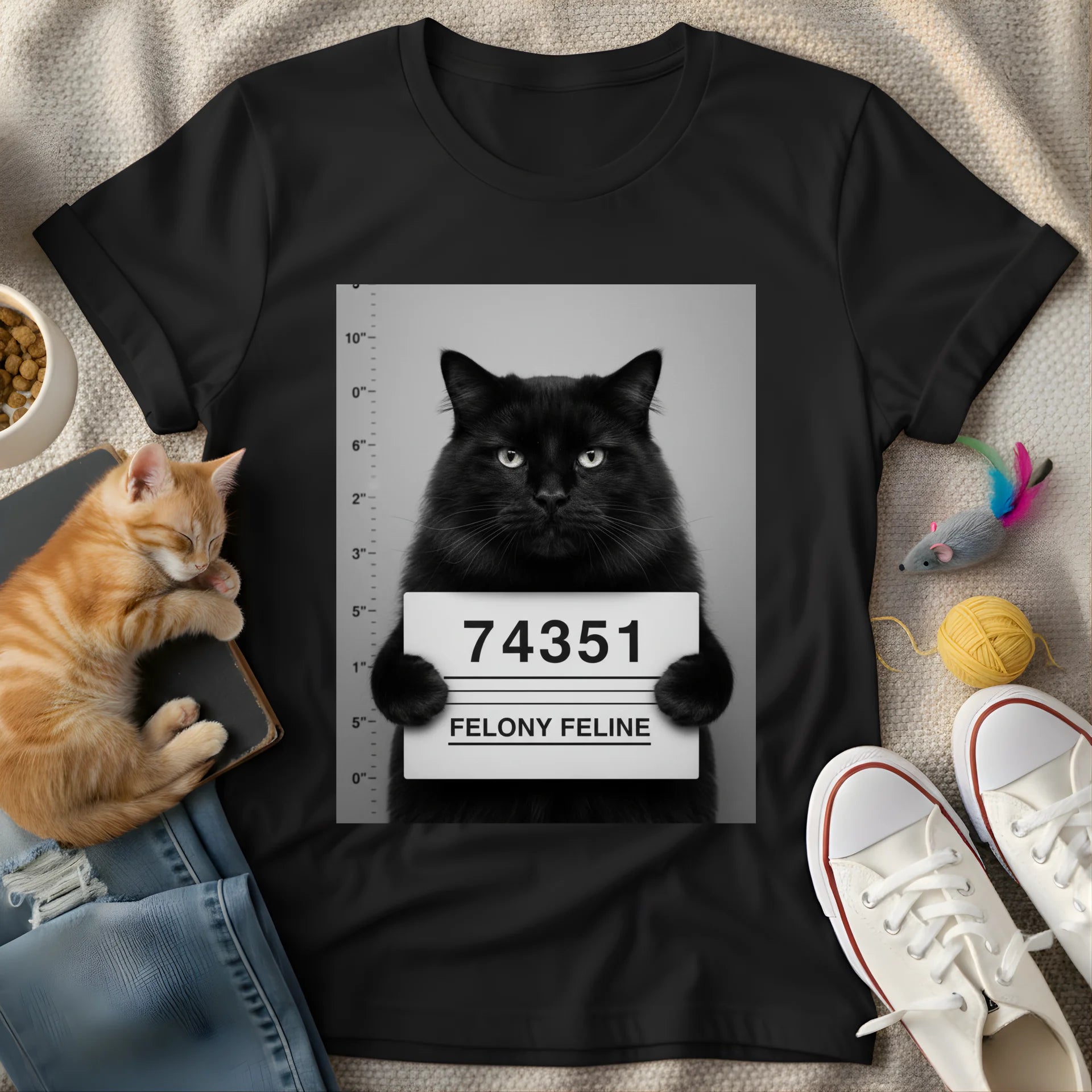 felony feline - Graphic T-Shirt