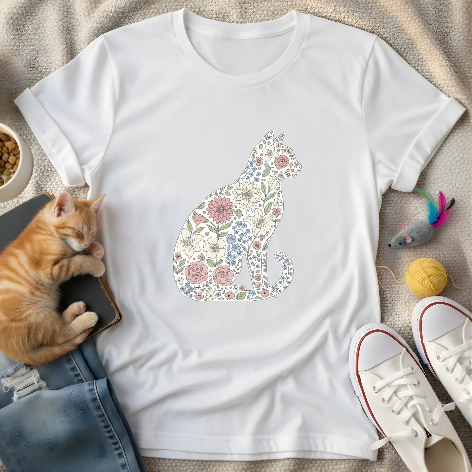 soft cat flower - Graphic T-Shirt