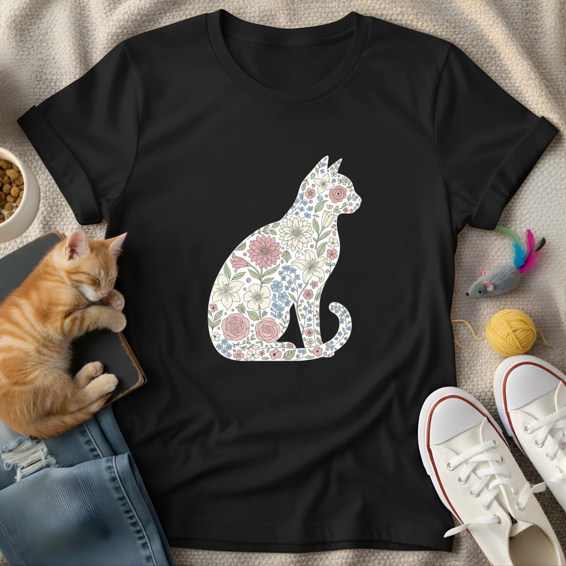 soft cat flower - Graphic T-Shirt