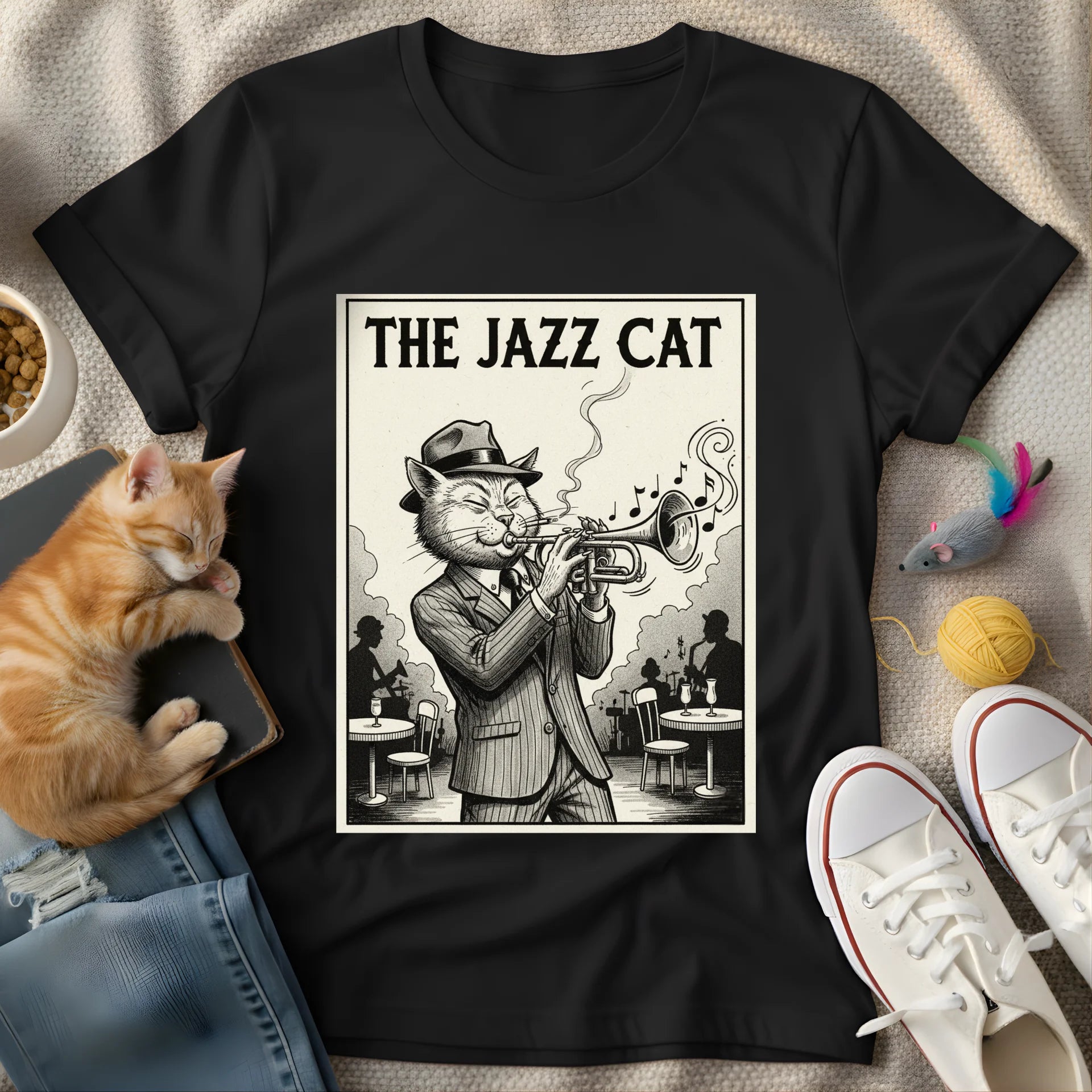 the jazz cat - Graphic T-Shirt