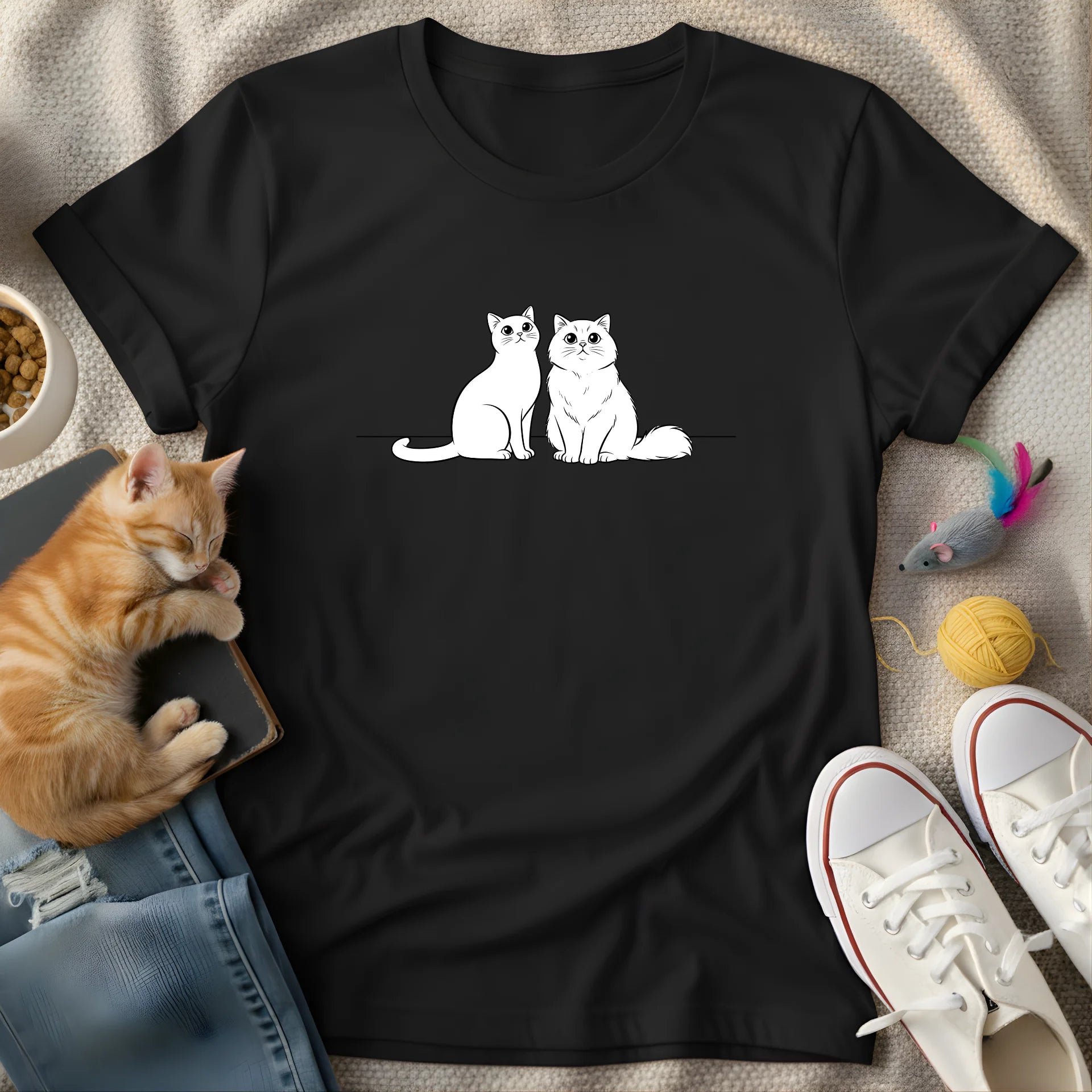 two white cats - Graphic T-Shirt