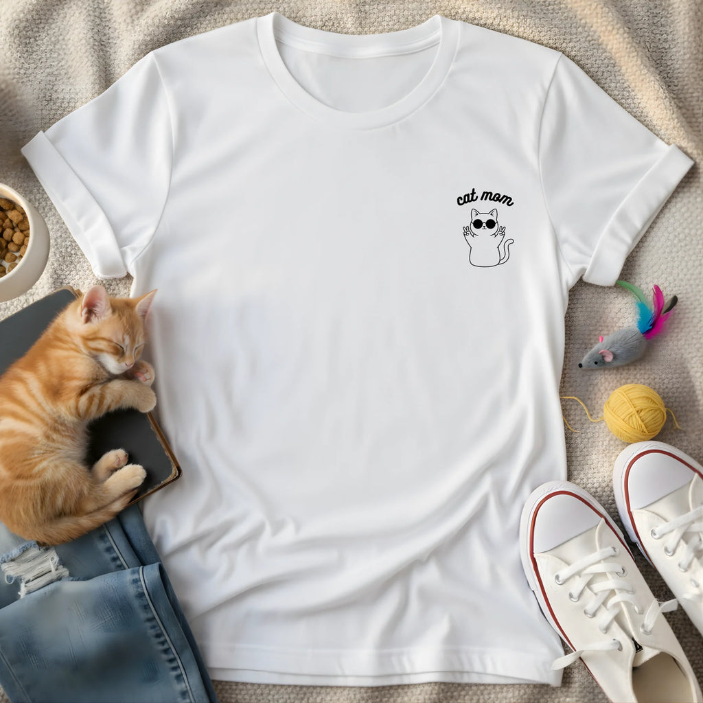 cat mom minimalist corner - Graphic T-Shirt